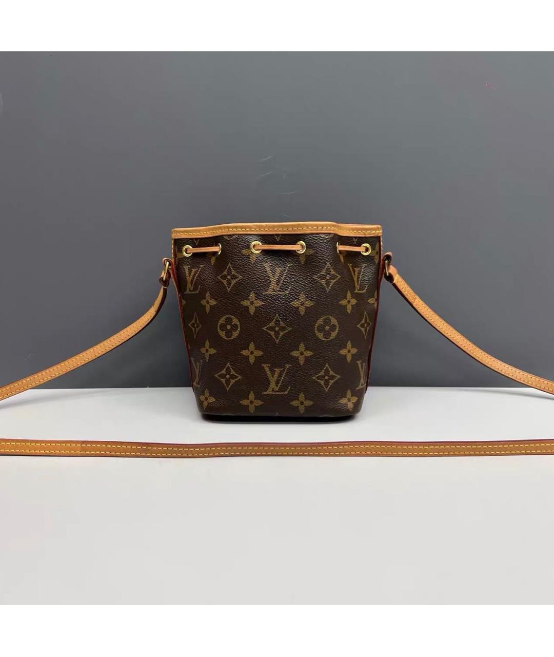 LOUIS VUITTON Коричневая кожаная сумка через плечо, фото 2