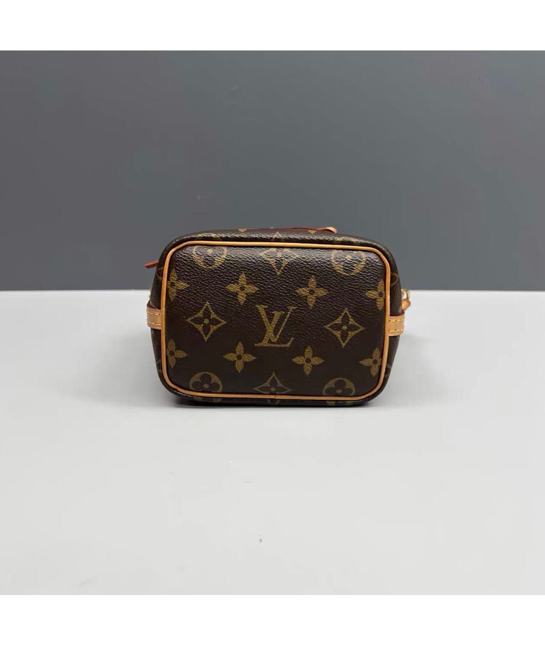 LOUIS VUITTON Коричневая кожаная сумка через плечо, фото 4