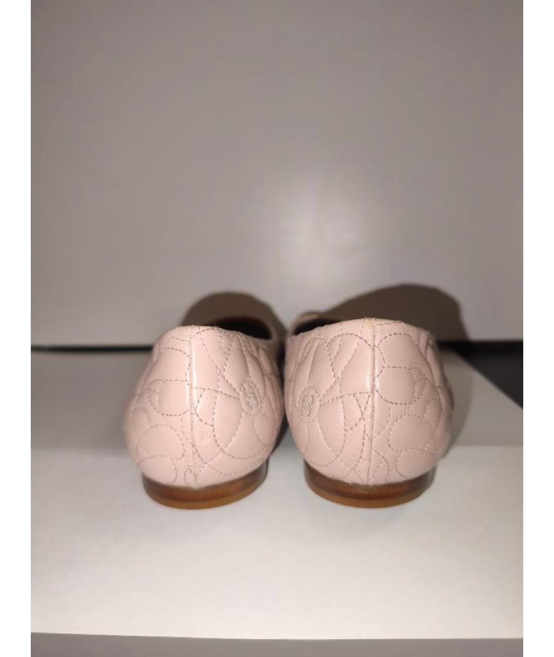 CHANEL Розовые кожаные балетки, фото 4
