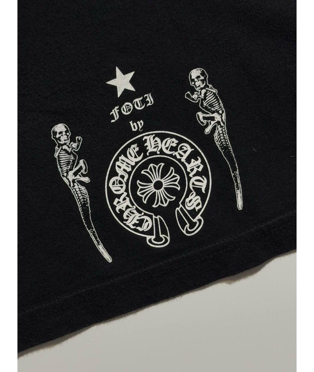 CHROME HEARTS Черная хлопковая футболка, фото 5