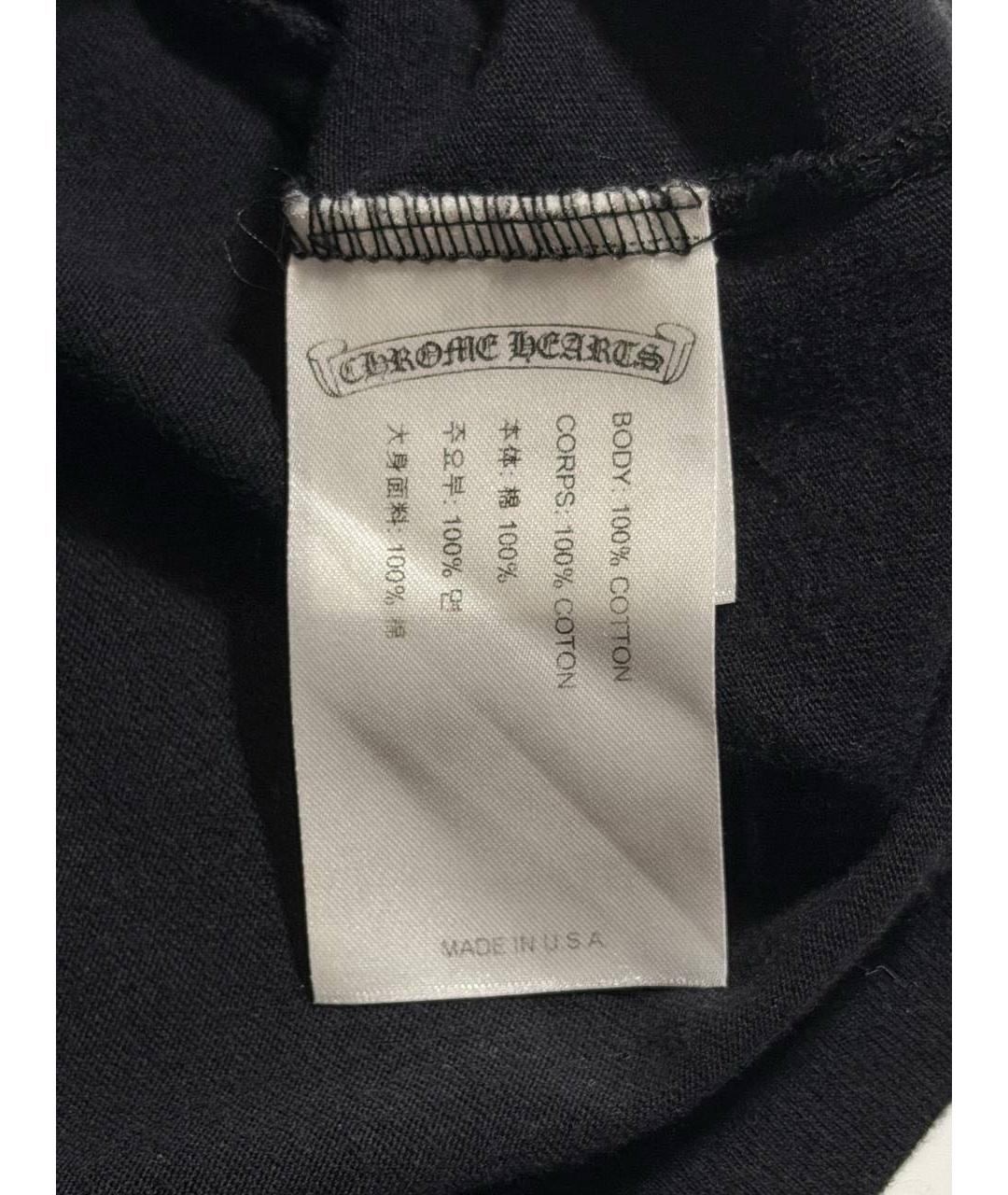 CHROME HEARTS Черная хлопковая футболка, фото 7