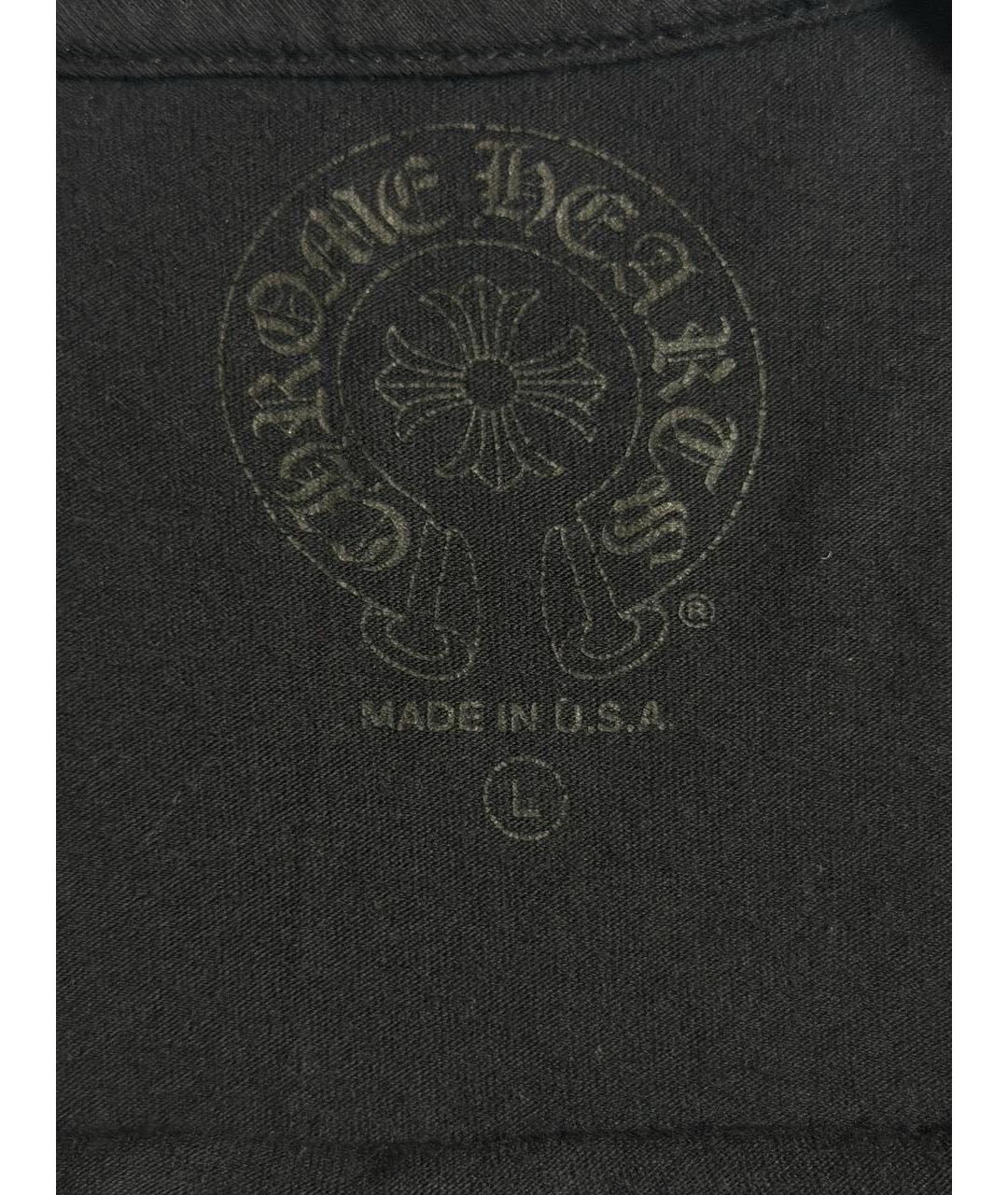 CHROME HEARTS Черная хлопковая футболка, фото 6