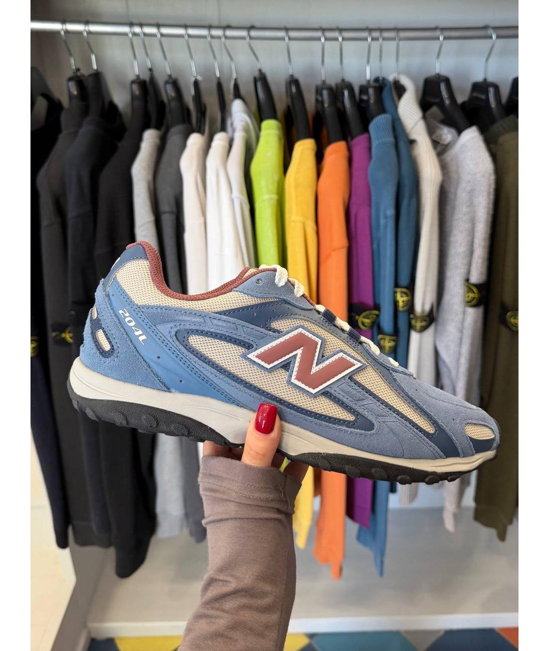 NEW BALANCE Синие замшевые низкие кроссовки / кеды, фото 4