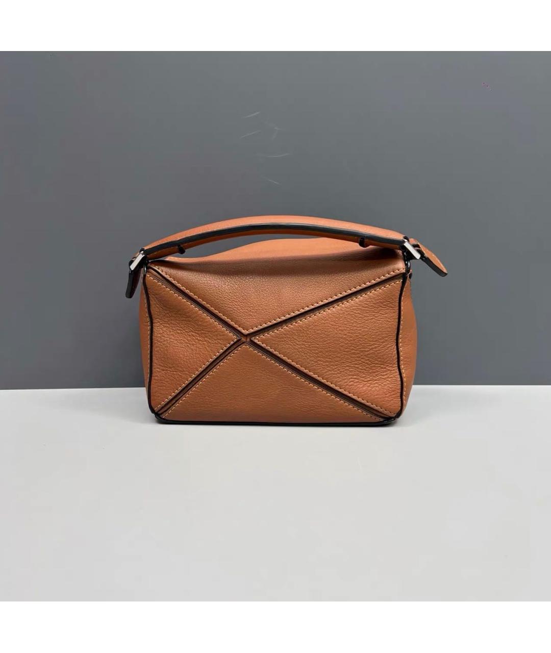 LOEWE Коричневая кожаная сумка через плечо, фото 2