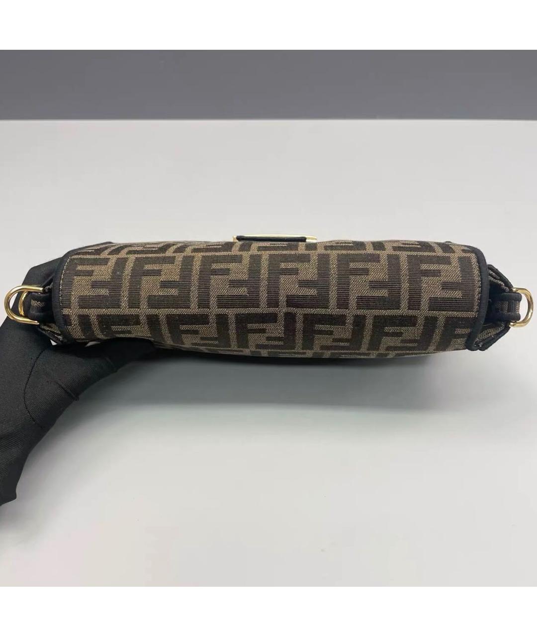 FENDI Коричневая тканевая сумка через плечо, фото 6