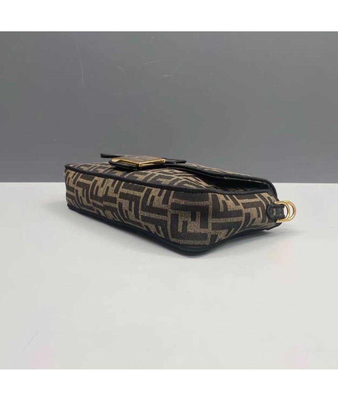 FENDI Коричневая тканевая сумка через плечо, фото 3