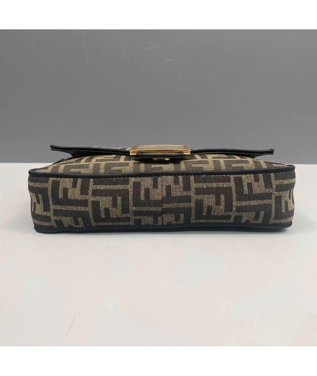 FENDI Коричневая тканевая сумка через плечо, фото 5
