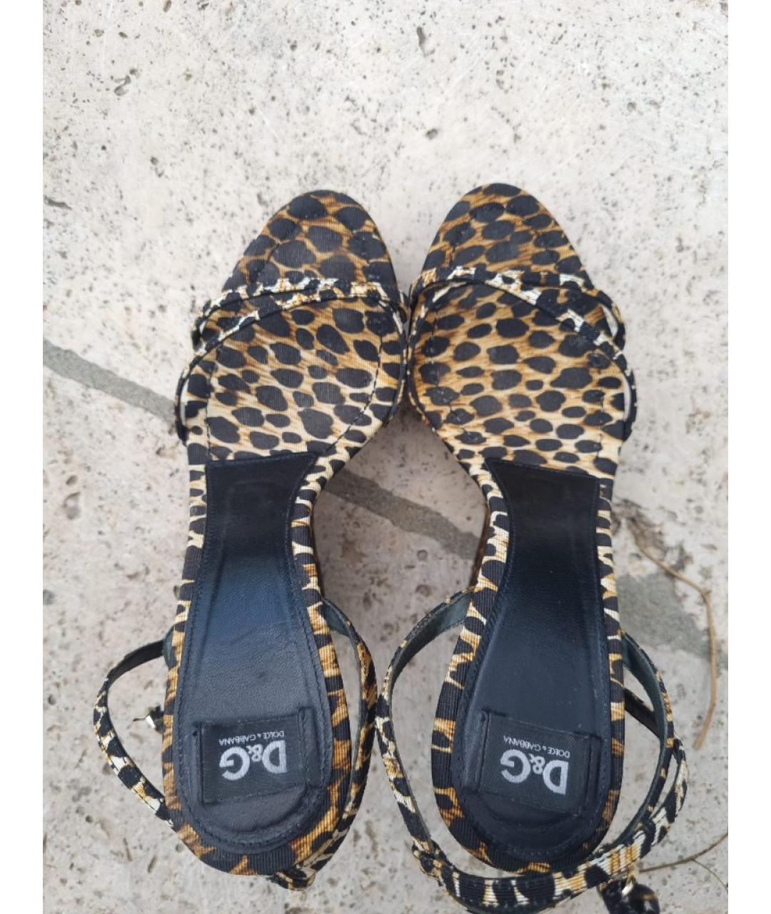 DOLCE&GABBANA Мульти кожаные босоножки, фото 3