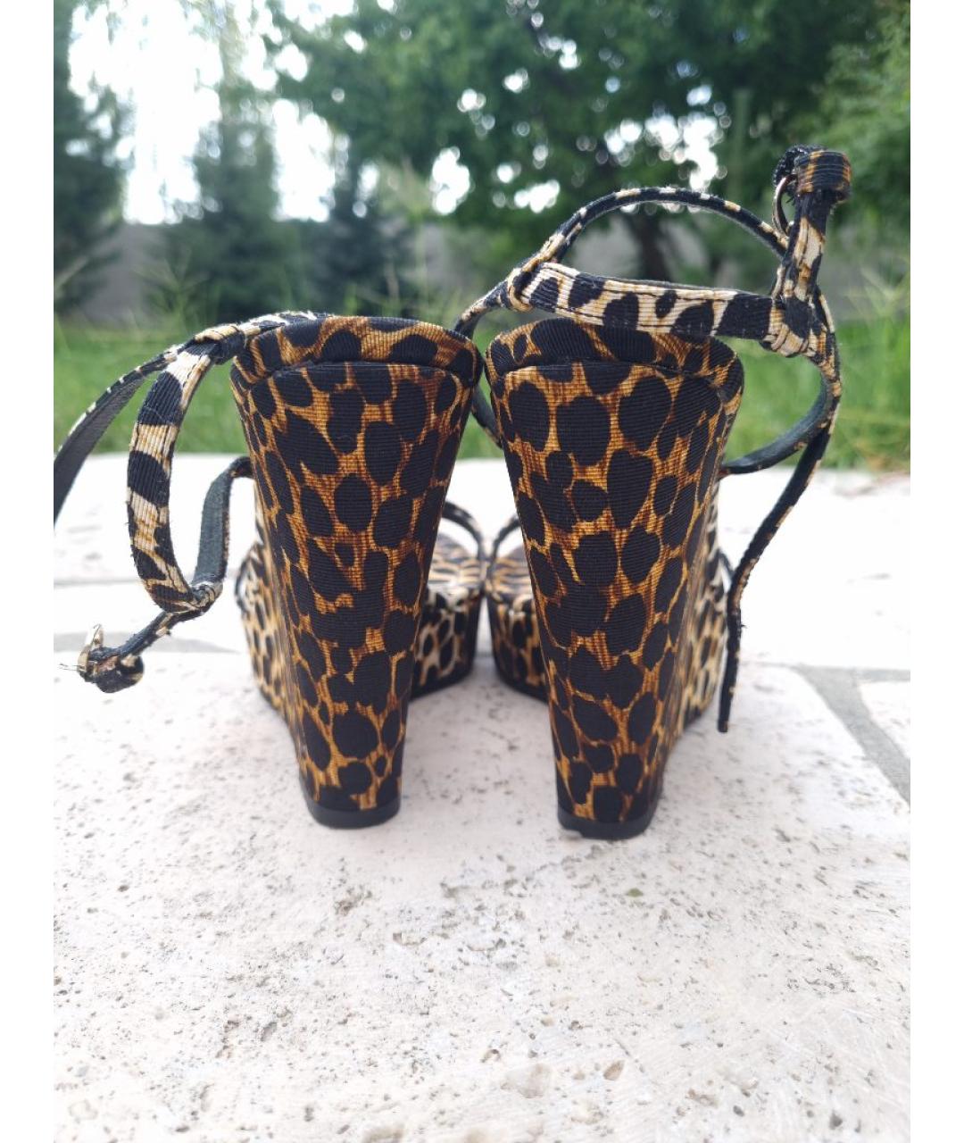 DOLCE&GABBANA Мульти кожаные босоножки, фото 4