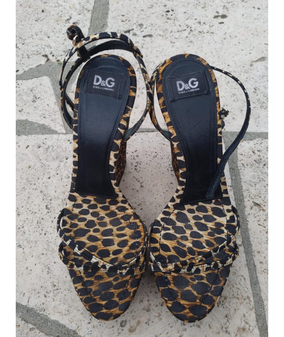 DOLCE&GABBANA Мульти кожаные босоножки, фото 2