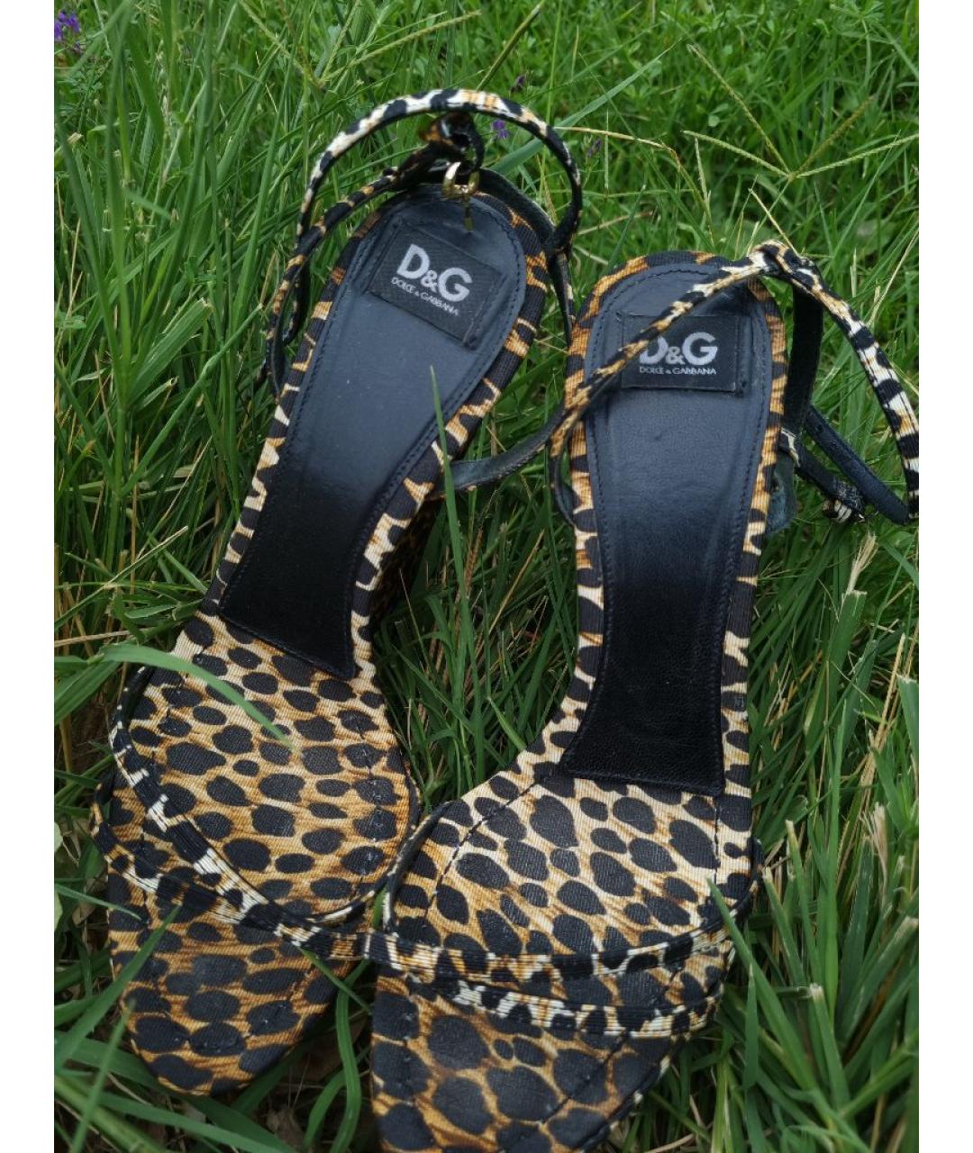 DOLCE&GABBANA Мульти кожаные босоножки, фото 6