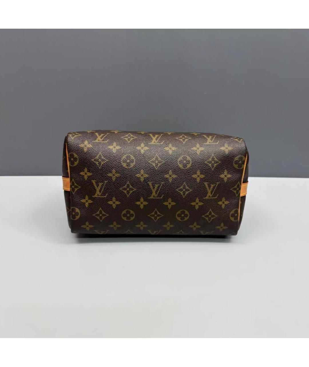 LOUIS VUITTON Коричневая кожаная сумка через плечо, фото 5
