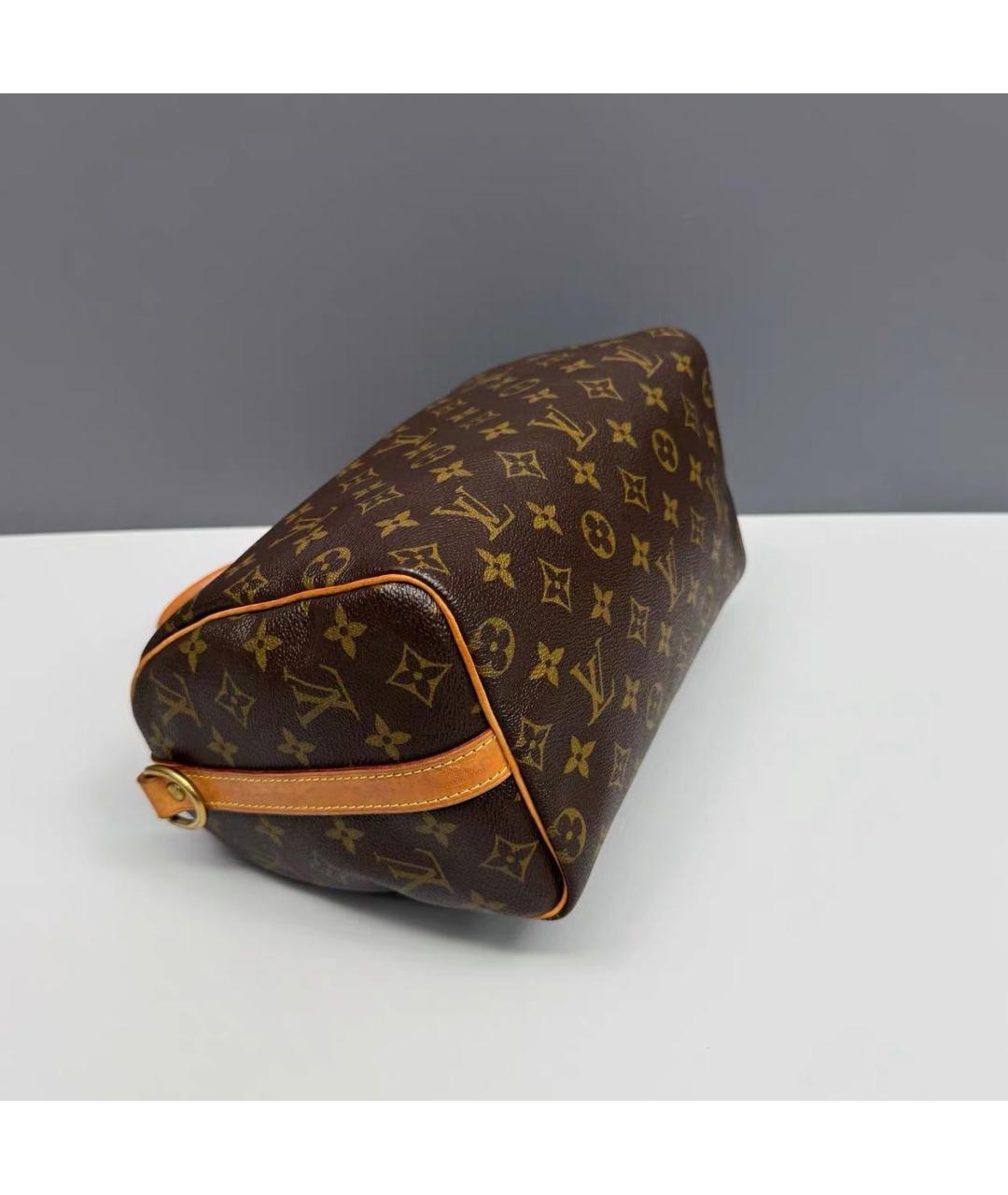LOUIS VUITTON Коричневая кожаная сумка через плечо, фото 3