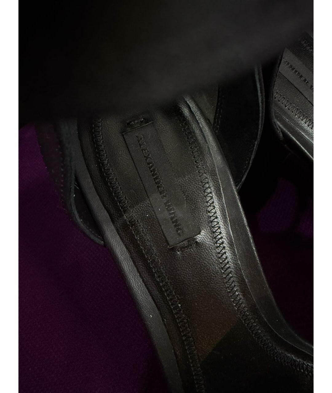 ALEXANDER WANG Черные кожаные босоножки, фото 4