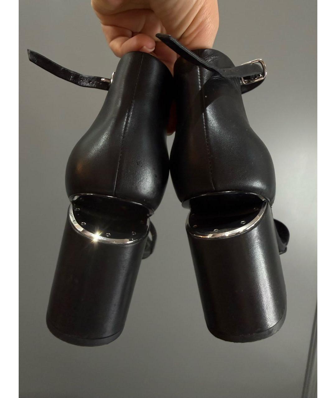 ALEXANDER WANG Черные кожаные босоножки, фото 5