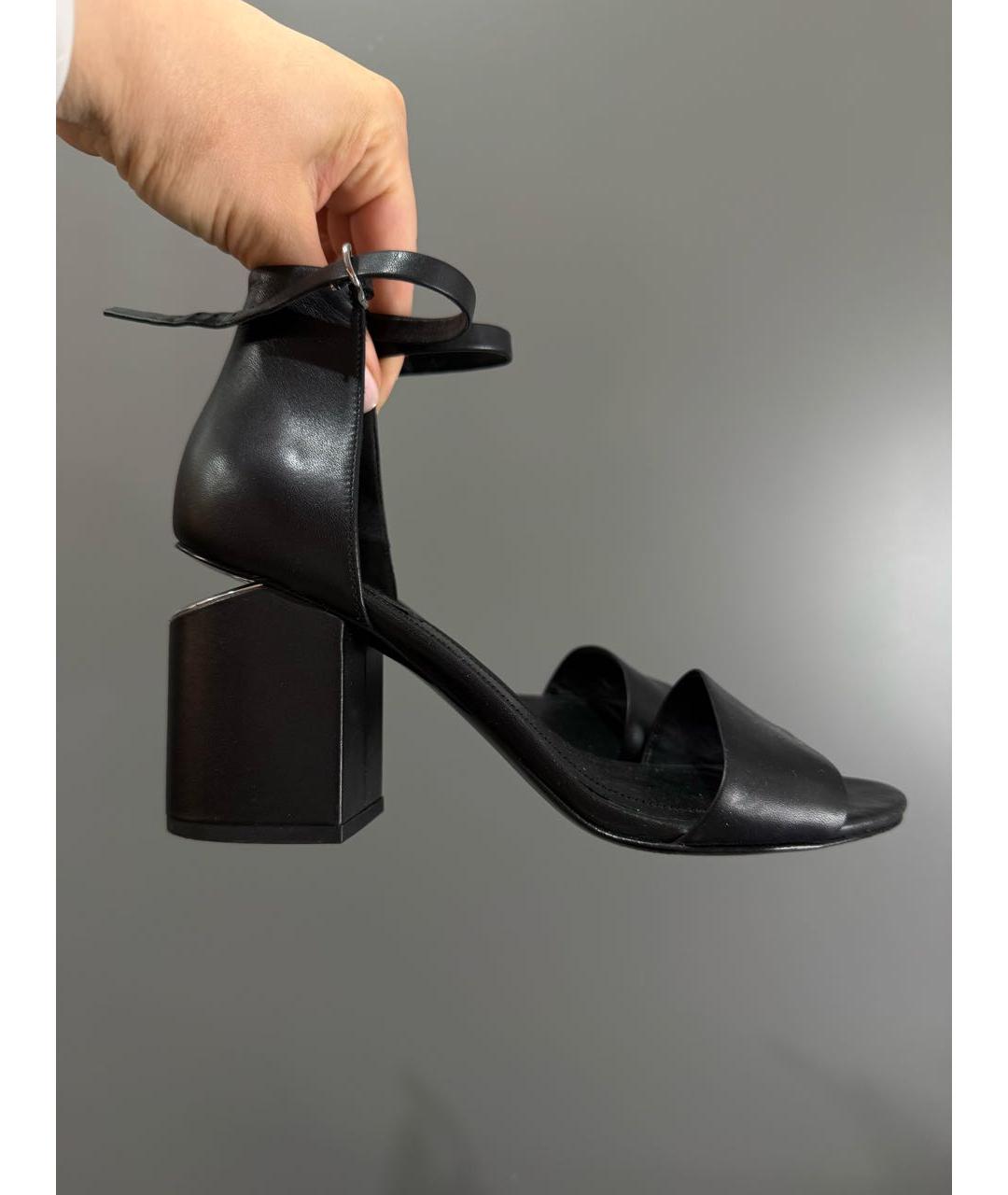 ALEXANDER WANG Черные кожаные босоножки, фото 6