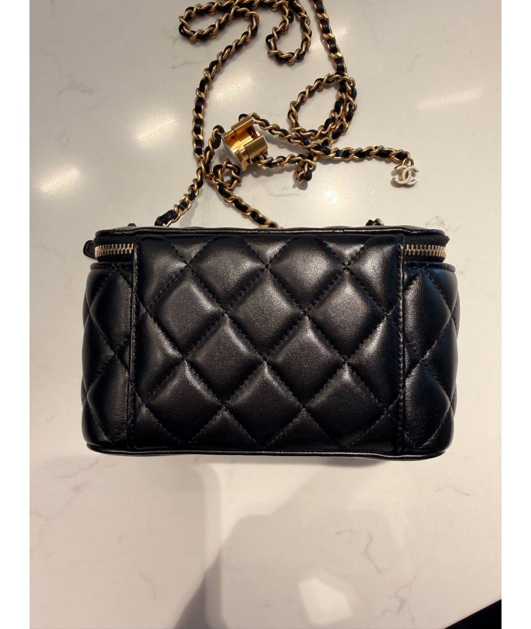 CHANEL Черная кожаная сумка через плечо, фото 3