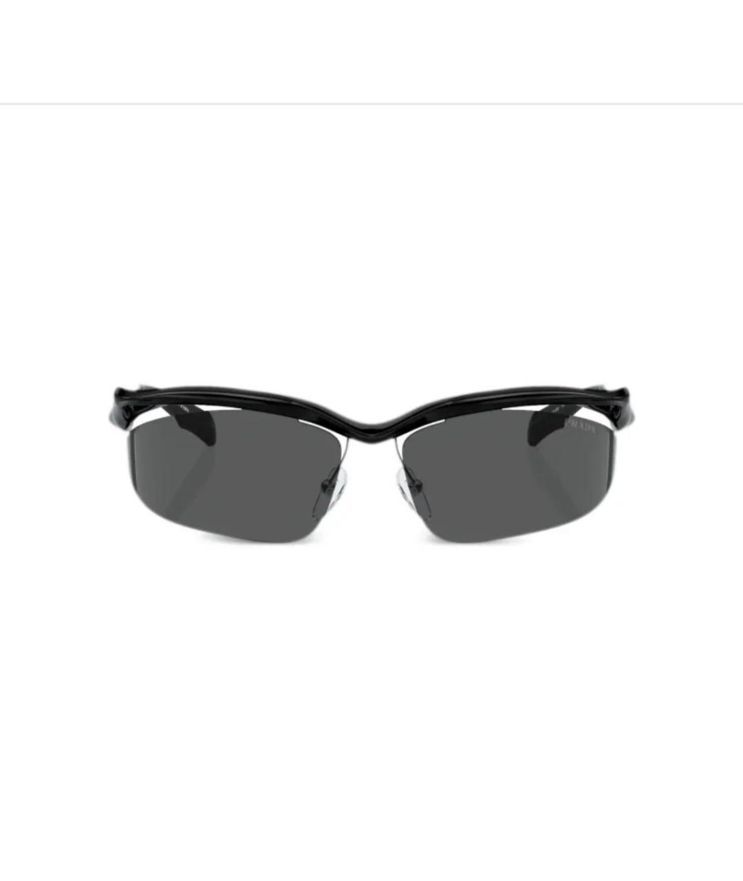 PRADA Черные пластиковые солнцезащитные очки, фото 2