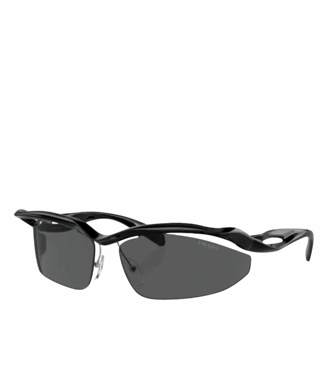 PRADA Черные пластиковые солнцезащитные очки, фото 1