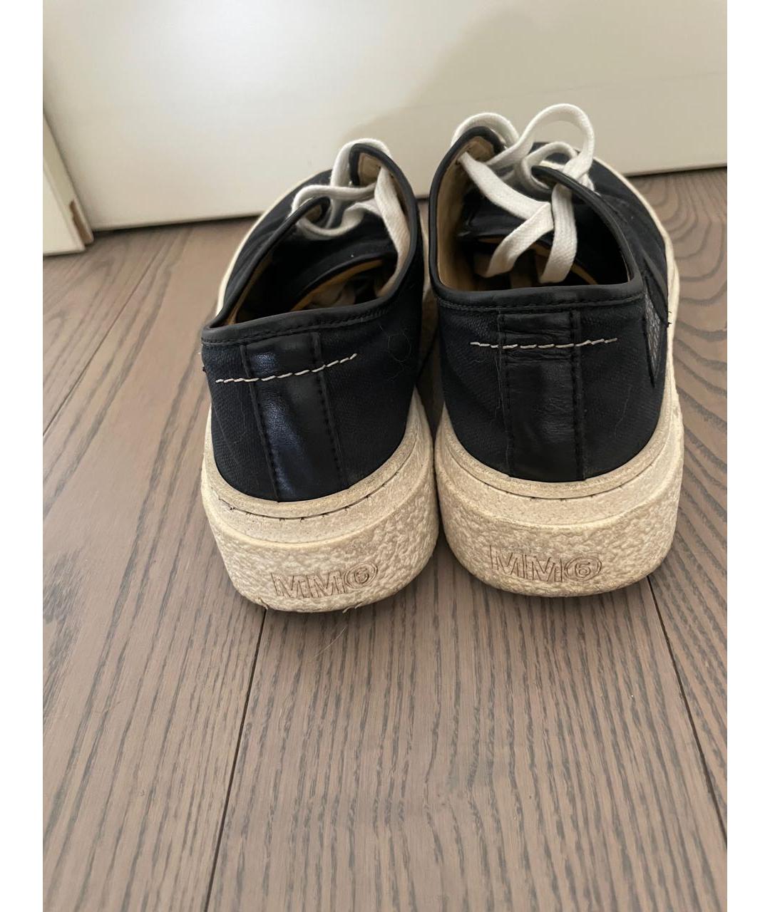 MM6 MAISON MARGIELA Черные текстильные кеды, фото 4