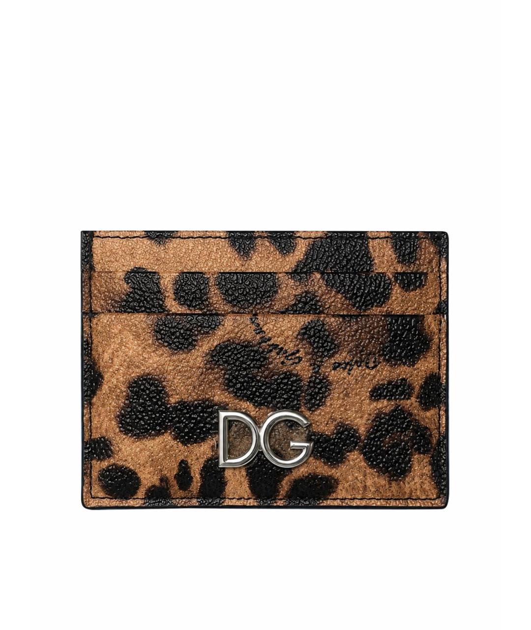 DOLCE&GABBANA Коричневый кожаный кардхолдер, фото 1
