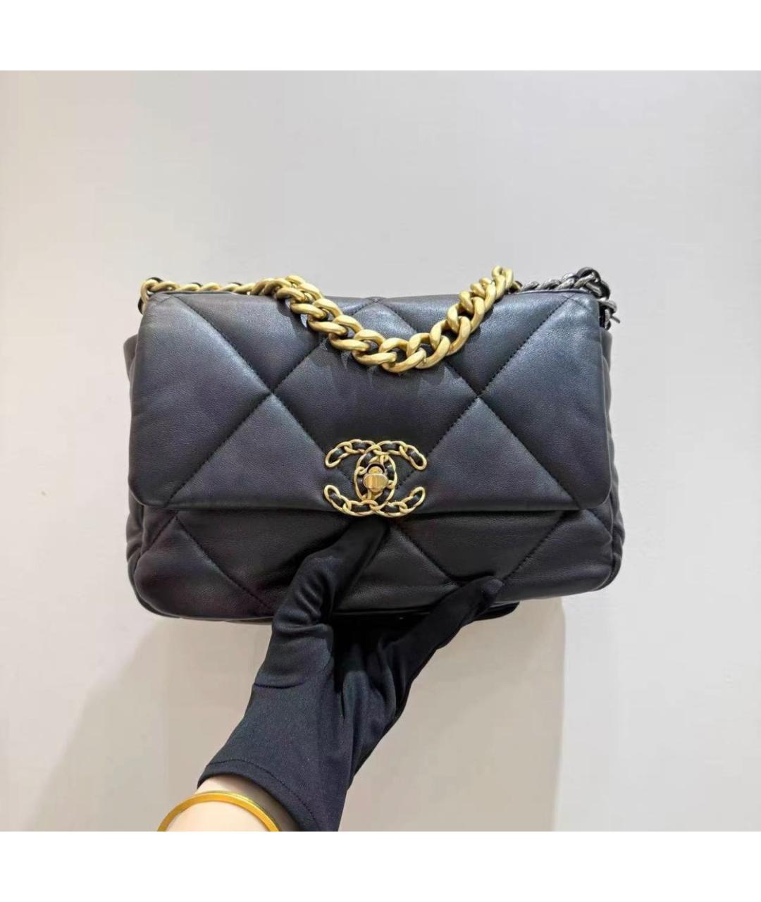 CHANEL Черная кожаная сумка тоут, фото 2
