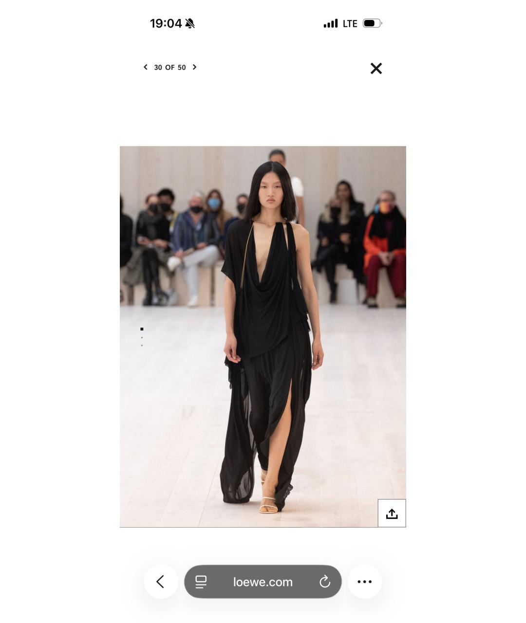 LOEWE Черная вискозная блузы, фото 2