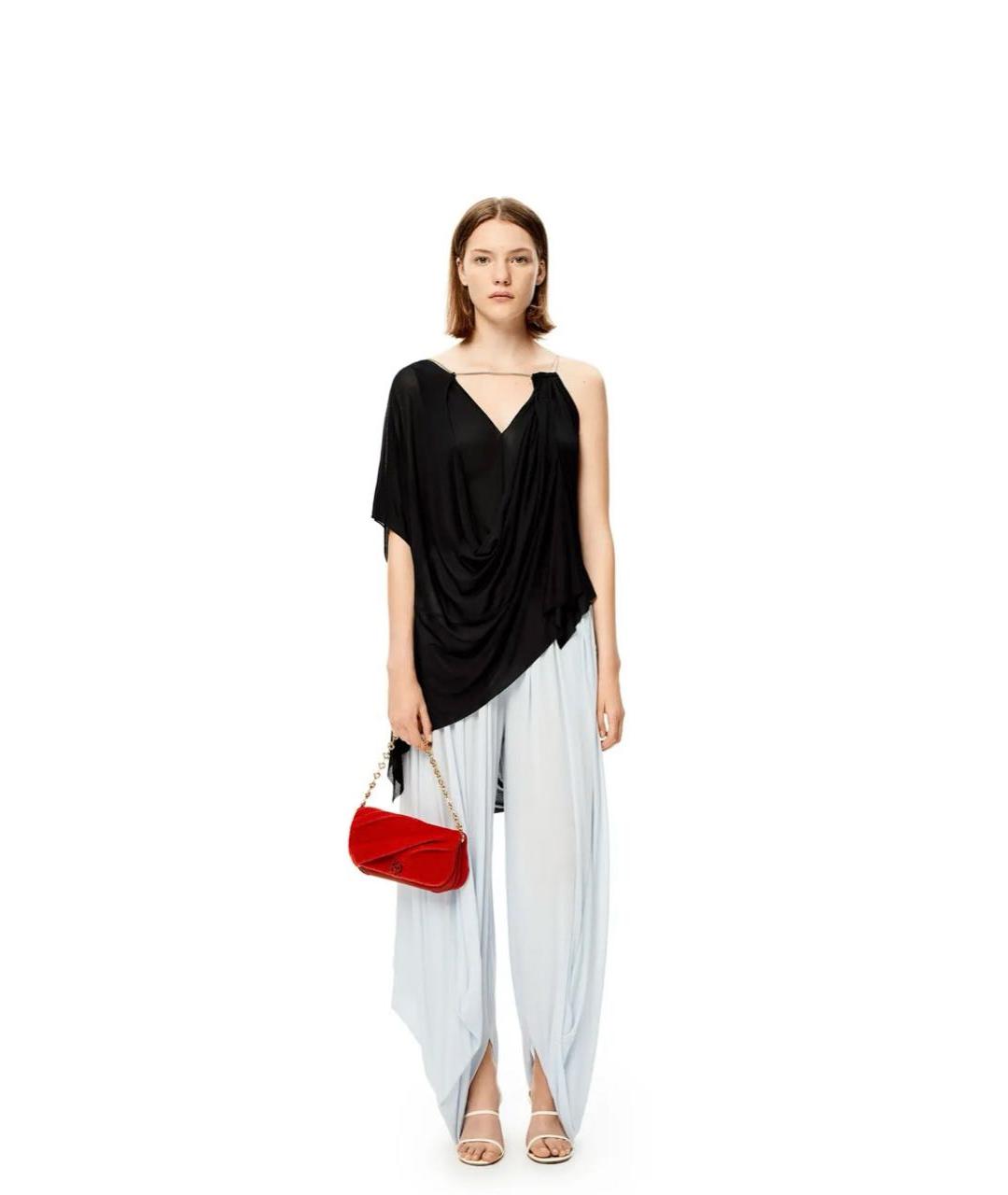 LOEWE Черная вискозная блузы, фото 8