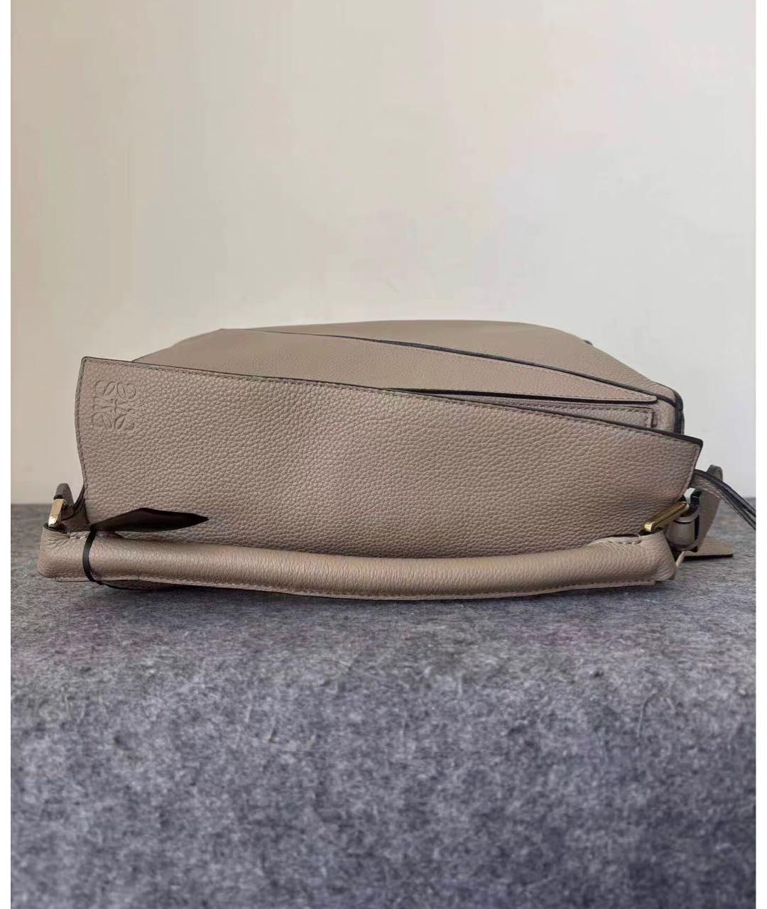 LOEWE Бежевая кожаная сумка тоут, фото 6