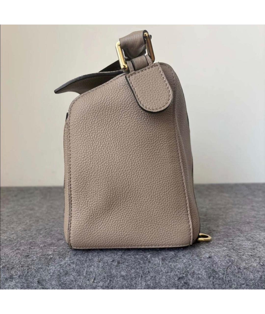 LOEWE Бежевая кожаная сумка тоут, фото 5