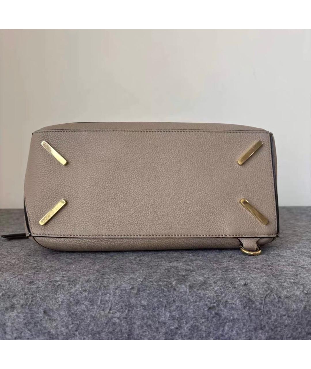 LOEWE Бежевая кожаная сумка тоут, фото 7