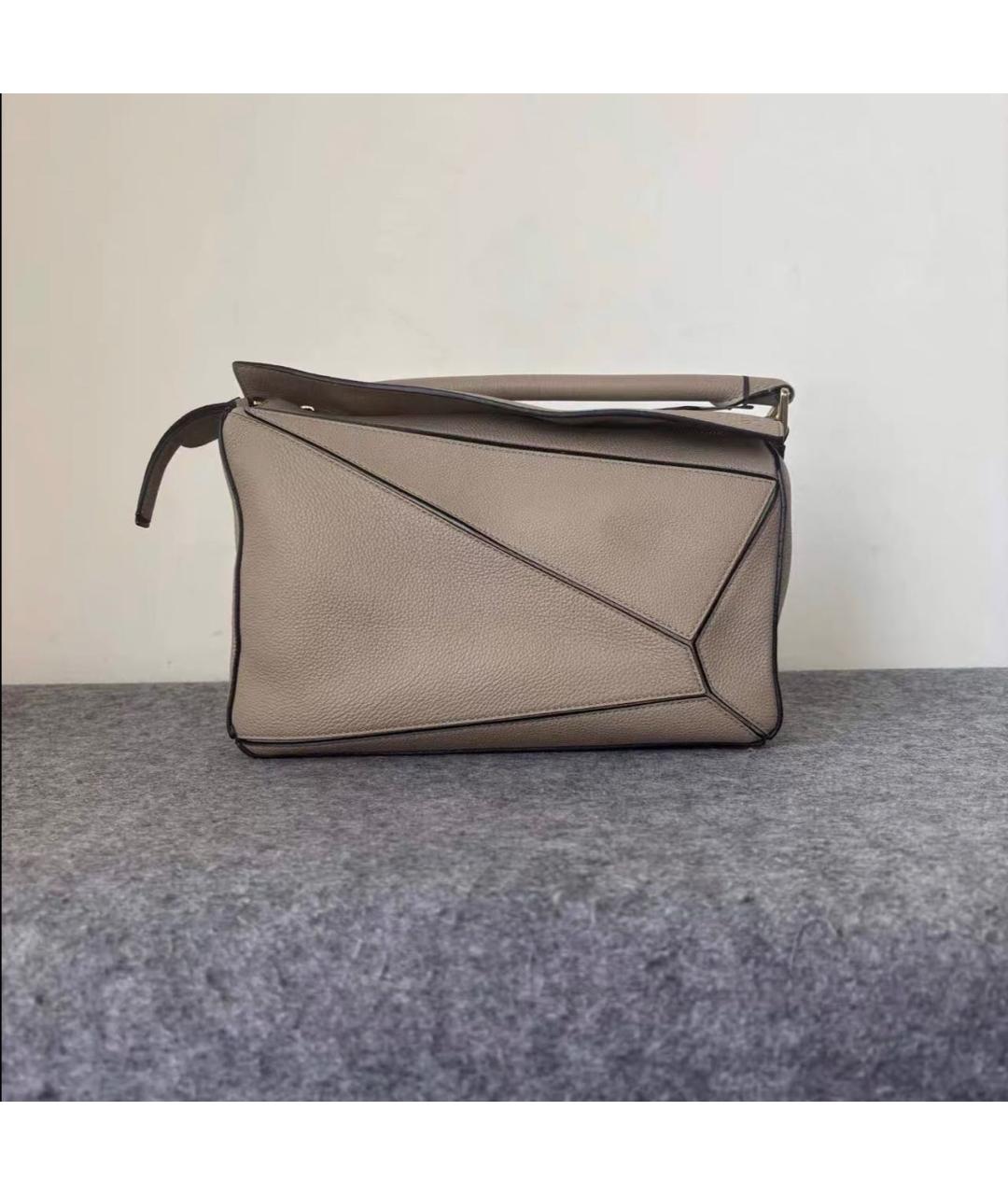 LOEWE Бежевая кожаная сумка тоут, фото 2