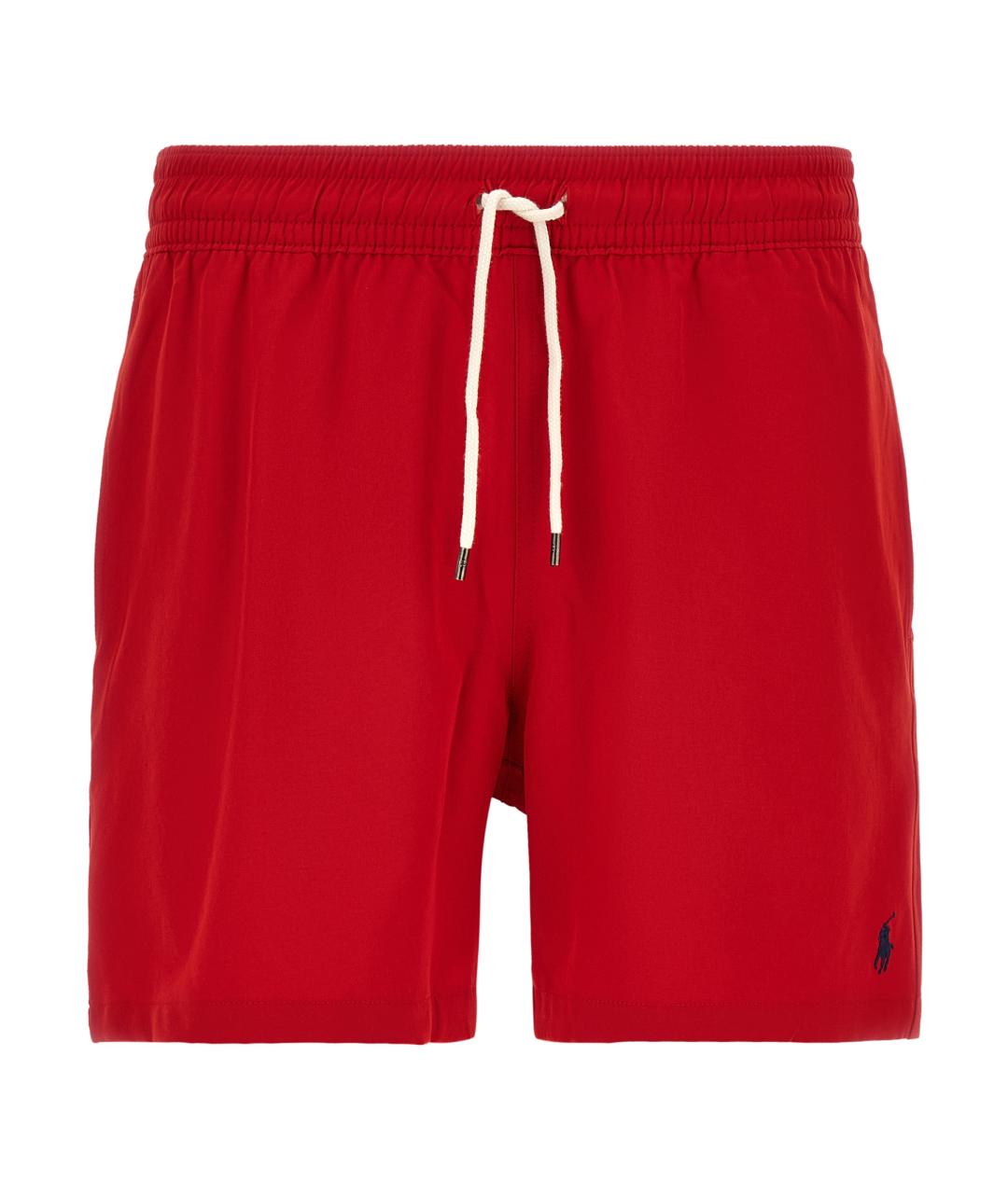 POLO RALPH LAUREN Красные полиэстеровые плавки, фото 1