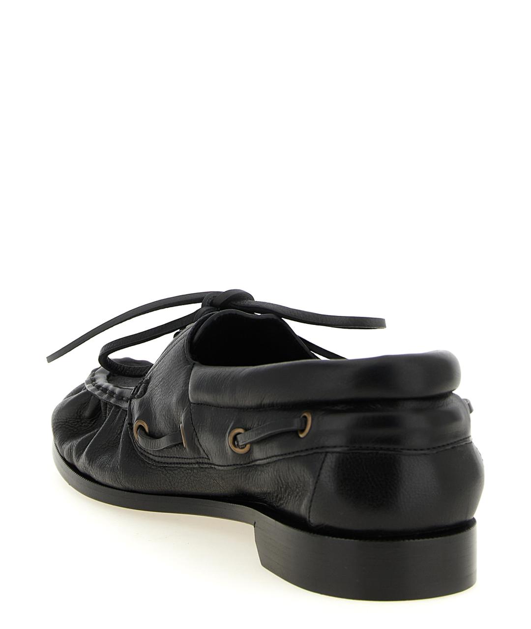 SAINT LAURENT Черные кожаные лоферы, фото 4