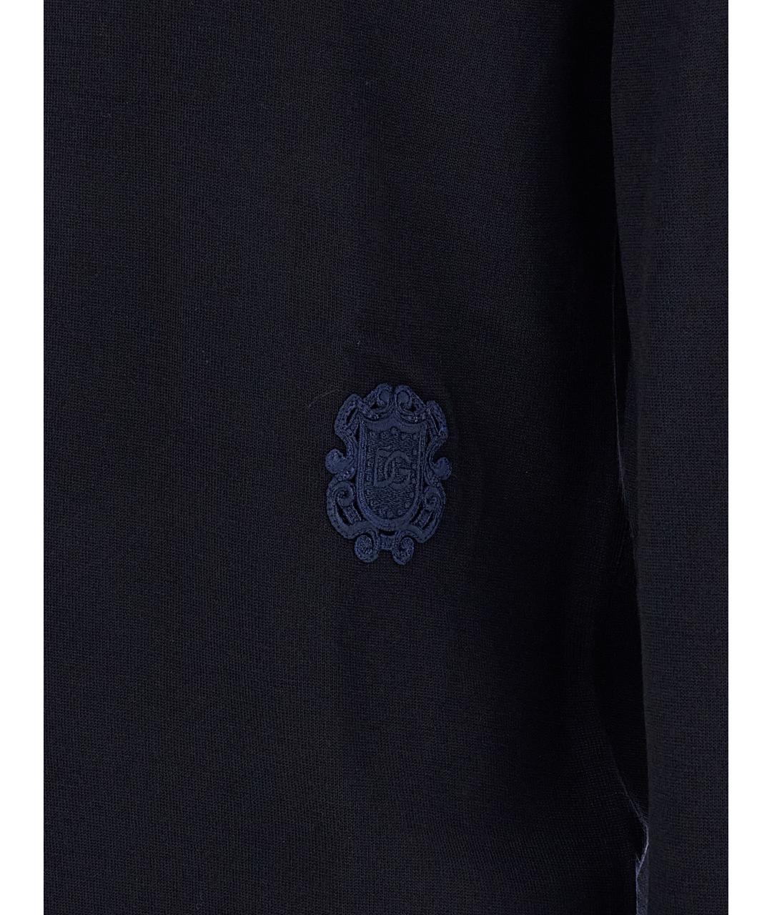 DOLCE&GABBANA Синий шерстяной джемпер / свитер, фото 4