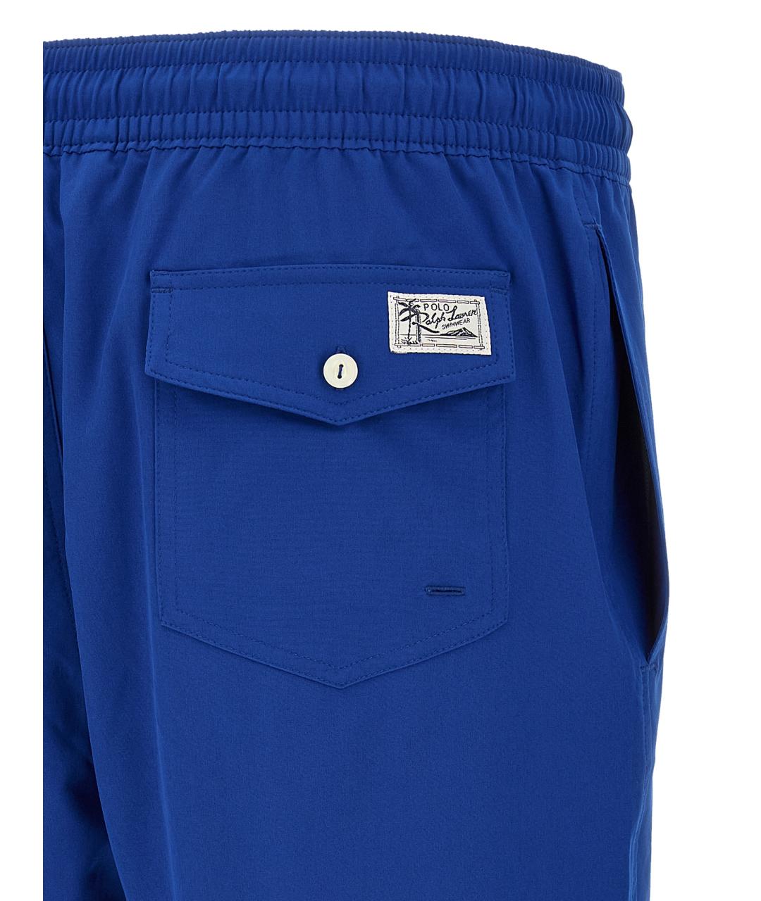 POLO RALPH LAUREN Синие полиэстеровые плавки, фото 4