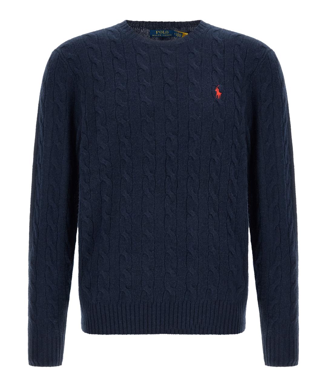POLO RALPH LAUREN Синий шерстяной джемпер / свитер, фото 1