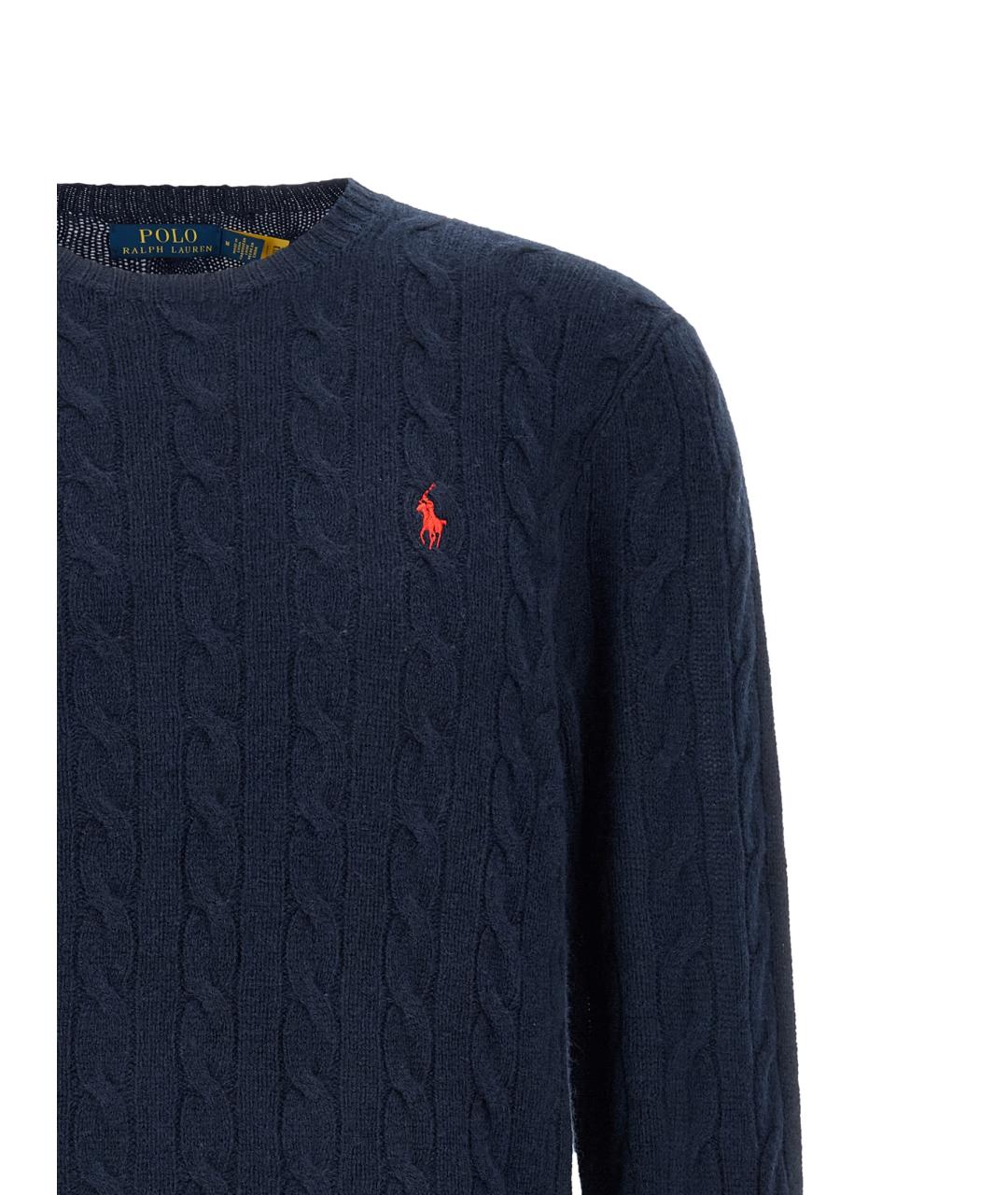 POLO RALPH LAUREN Синий шерстяной джемпер / свитер, фото 3