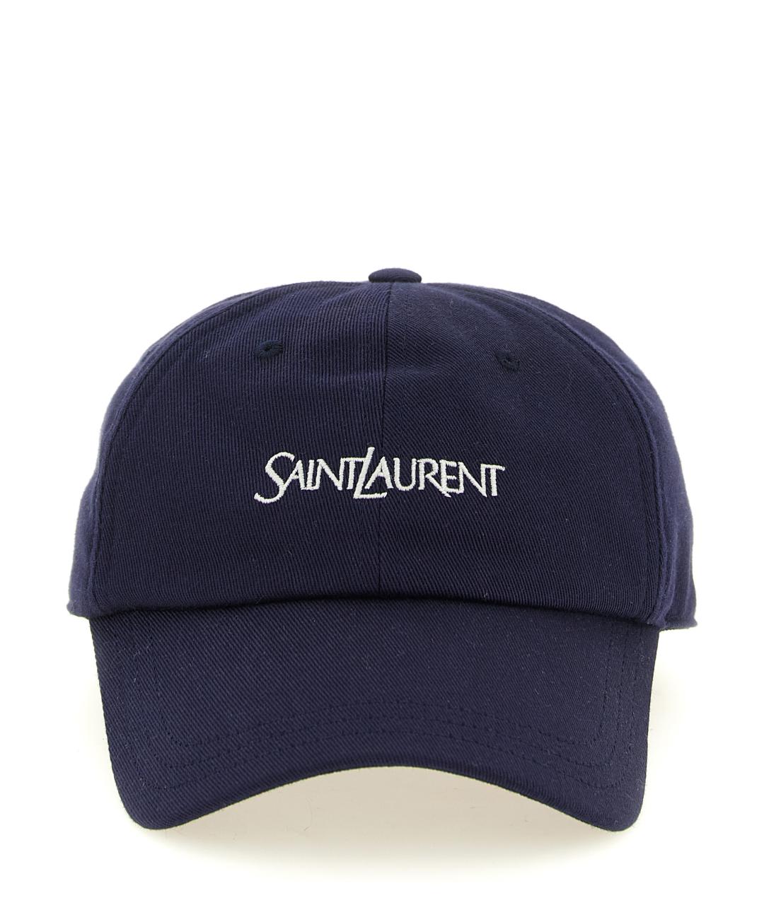 SAINT LAURENT Синяя хлопковая кепка/бейсболка, фото 1