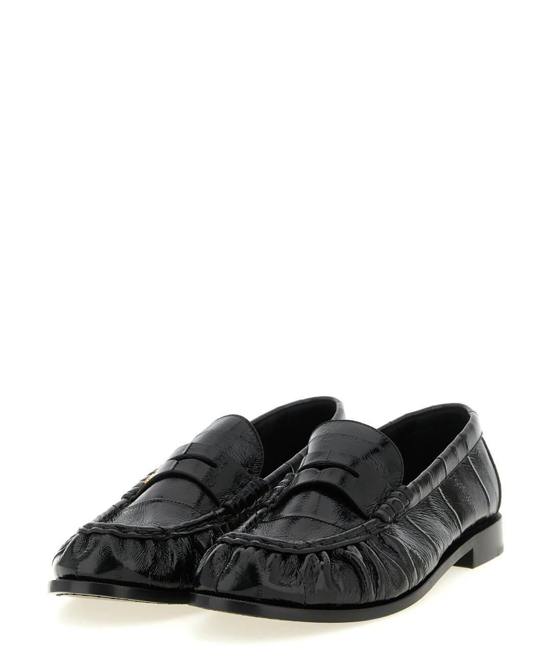 SAINT LAURENT Черные кожаные лоферы, фото 2