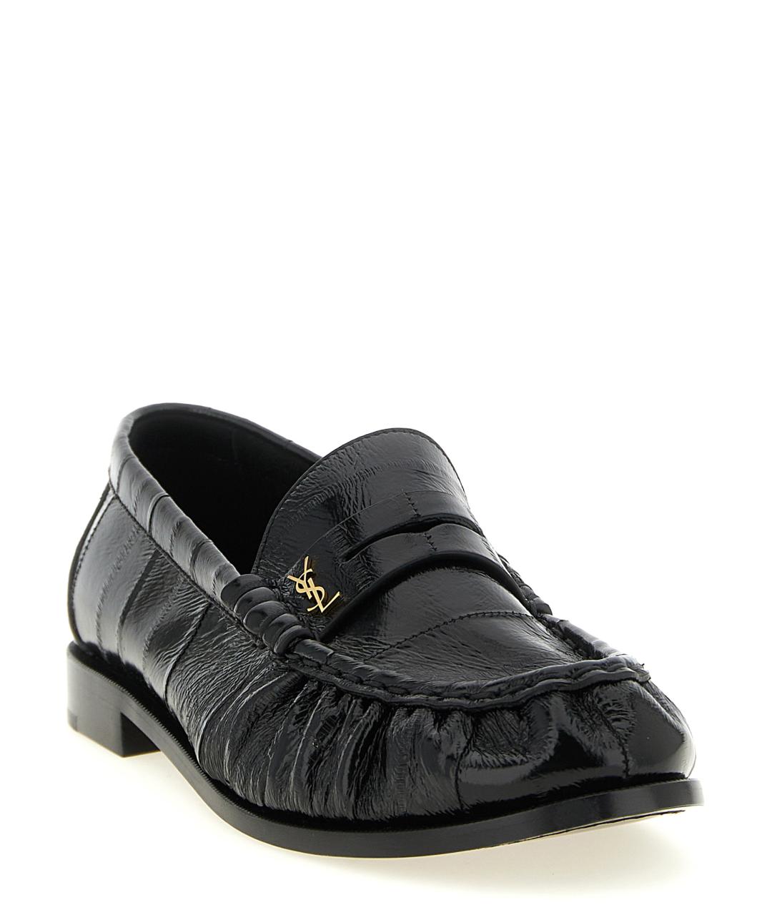 SAINT LAURENT Черные кожаные лоферы, фото 3