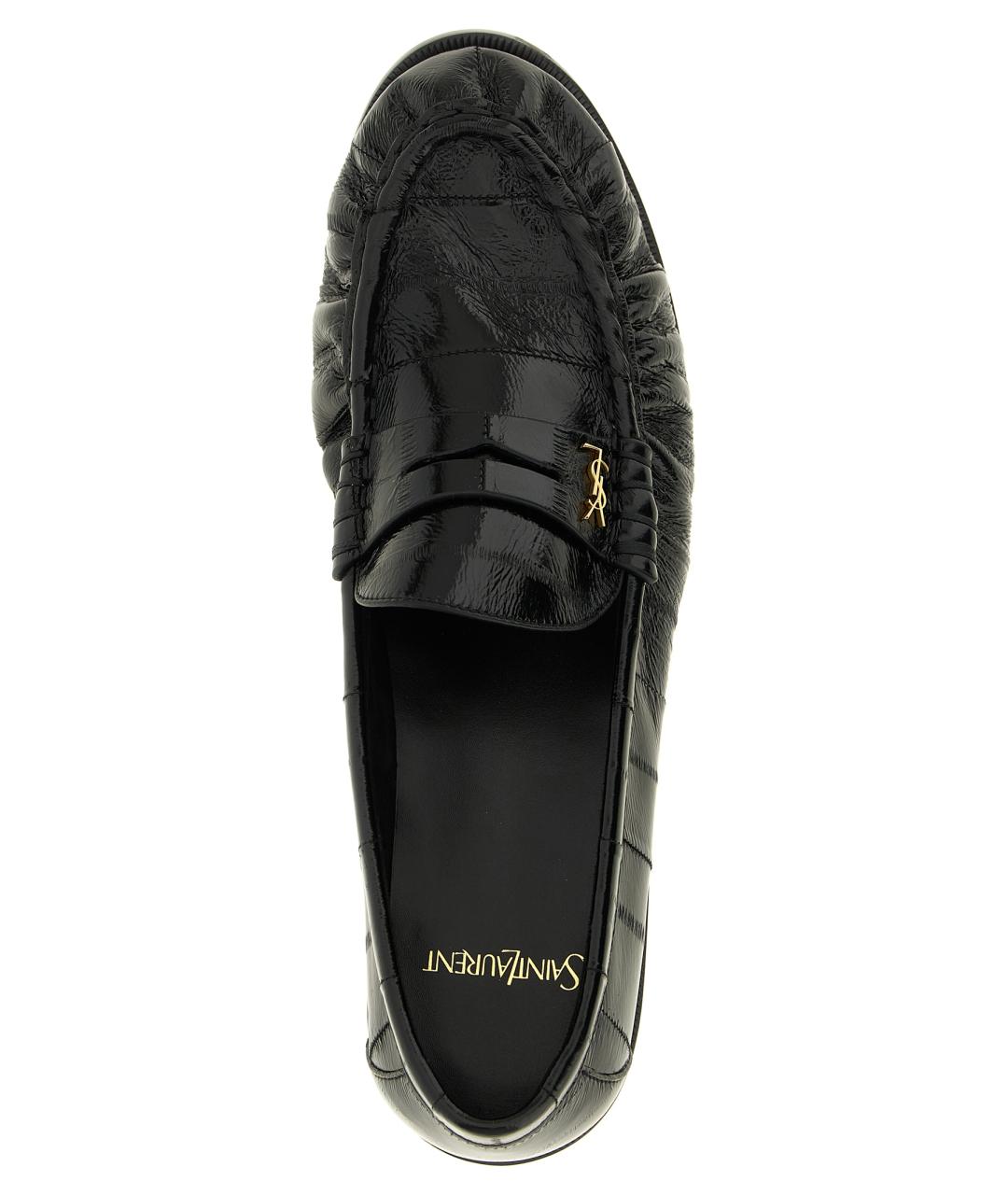 SAINT LAURENT Черные кожаные лоферы, фото 5