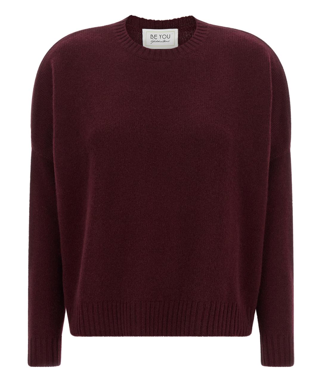 BE YOU Бордовый кашемировый джемпер / свитер, фото 1