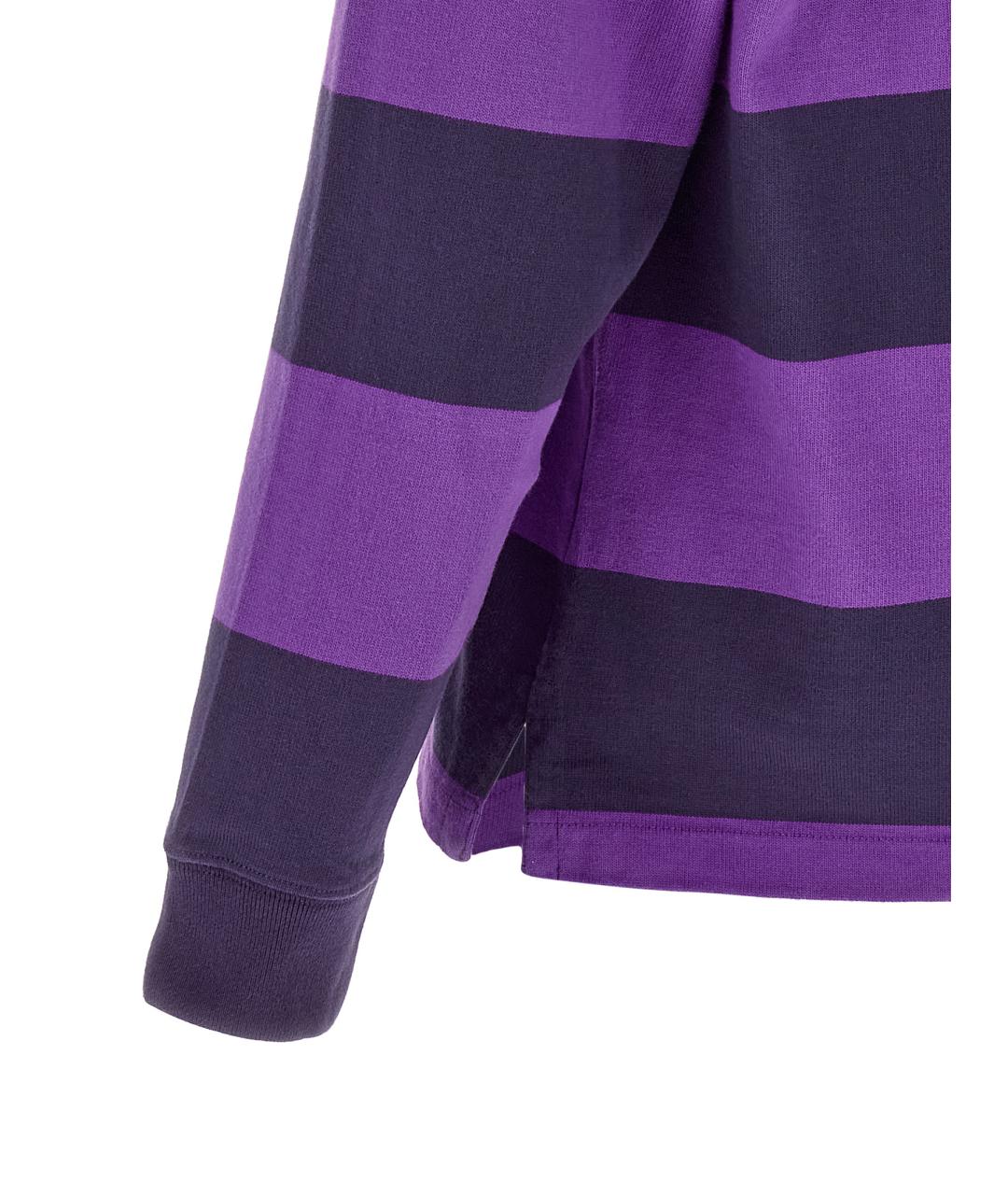 POLO RALPH LAUREN Фиолетовое хлопковое поло с длинным рукавом, фото 4
