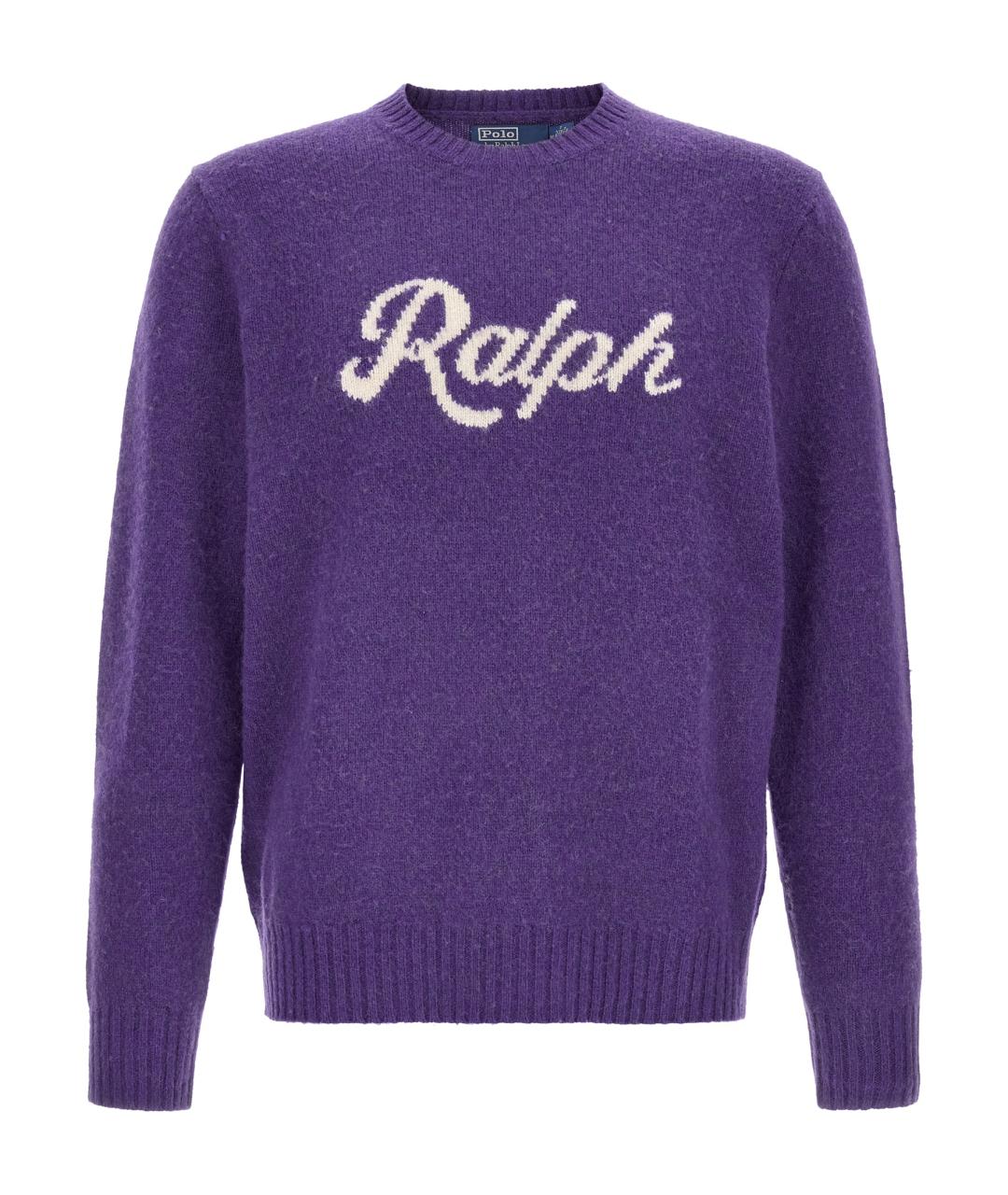 POLO RALPH LAUREN Фиолетовый шерстяной джемпер / свитер, фото 1