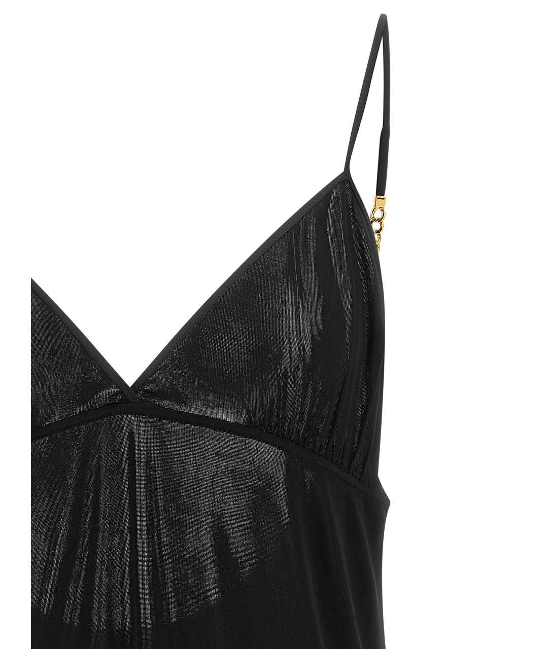 SAINT LAURENT Черная вискозная майка, фото 3
