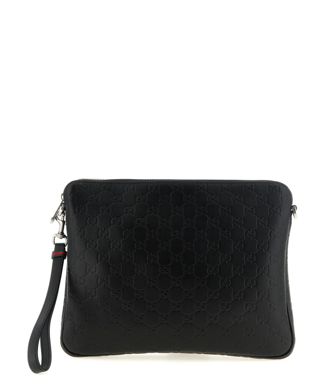 GUCCI Черная кожаная сумка на плечо, фото 1