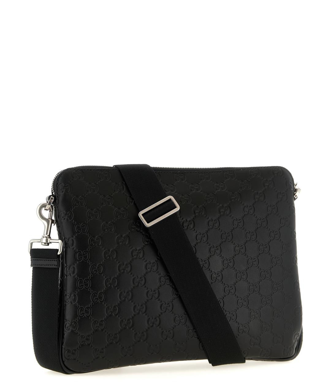 GUCCI Черная кожаная сумка на плечо, фото 2