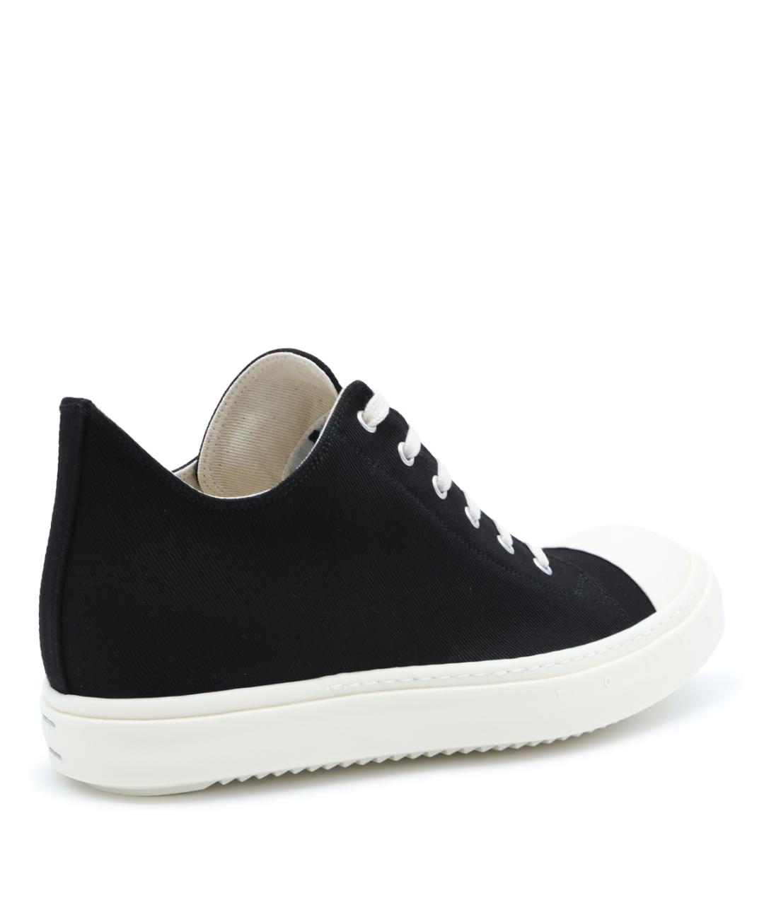 RICK OWENS DRKSHDW Черные текстильные низкие кроссовки / кеды, фото 3