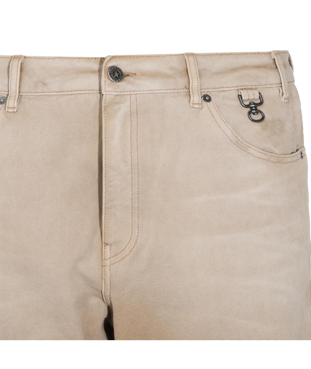 GOLDEN GOOSE Бежевые хлопковые повседневные брюки, фото 4